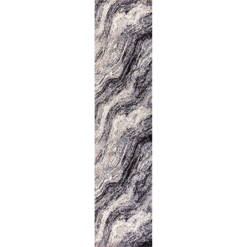 Kassia Contemporary Glam Abstract Marble Area Rug